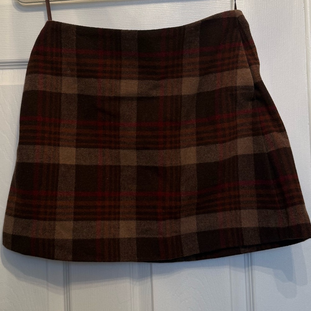 Women’s Uniqlo plaid wool mini skirt size 6